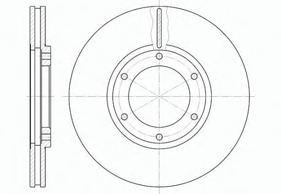 Road house 61240.10 Front brake disc ventilated 6124010: Buy near me in Poland at 2407.PL - Good price!