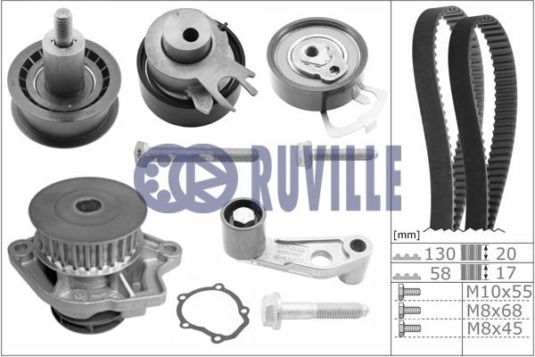 Ruville 55456701 TIMING BELT KIT WITH WATER PUMP 55456701: Buy near me in Poland at 2407.PL - Good price!