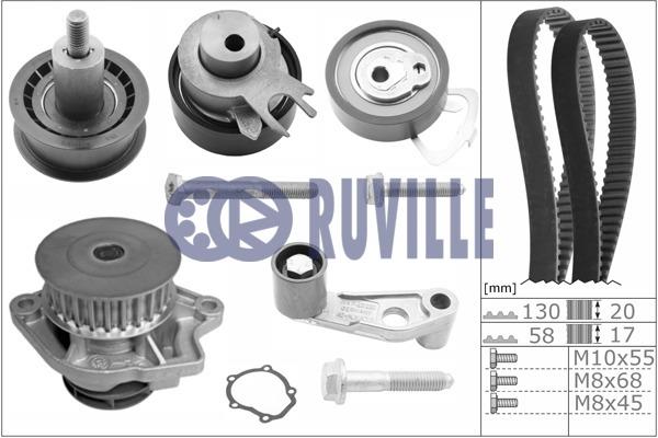 Ruville 55456711 TIMING BELT KIT WITH WATER PUMP 55456711: Buy near me in Poland at 2407.PL - Good price!
