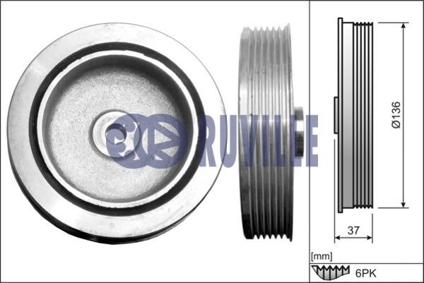 Ruville 515504 Pulley crankshaft 515504: Buy near me in Poland at 2407.PL - Good price!