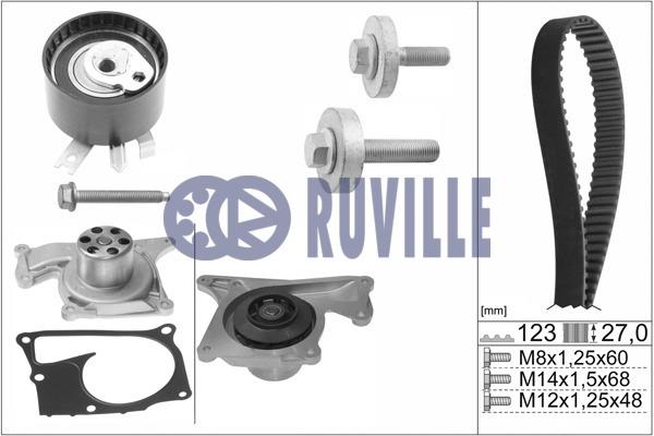 Ruville 55581703 TIMING BELT KIT WITH WATER PUMP 55581703: Buy near me in Poland at 2407.PL - Good price!