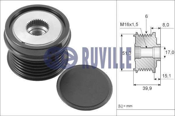 Ruville 57117 Freewheel clutch, alternator 57117: Buy near me in Poland at 2407.PL - Good price!