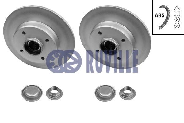 Ruville 6644BD Rear brake disc, non-ventilated 6644BD: Buy near me in Poland at 2407.PL - Good price!
