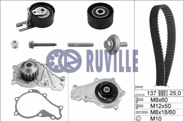 Ruville 55953721 TIMING BELT KIT WITH WATER PUMP 55953721: Buy near me in Poland at 2407.PL - Good price!