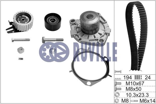 Ruville 56036701 TIMING BELT KIT WITH WATER PUMP 56036701: Buy near me in Poland at 2407.PL - Good price!