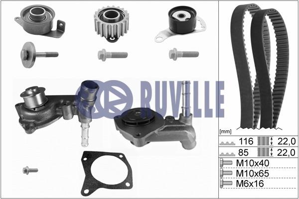Ruville 55214713 TIMING BELT KIT WITH WATER PUMP 55214713: Buy near me at 2407.PL in Poland at an Affordable price!