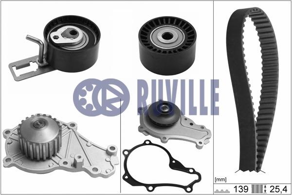 Ruville 56664701 Ремень ГРМ, комплект с водяным насосом 56664701: Отличная цена - Купить в Польше на 2407.PL!