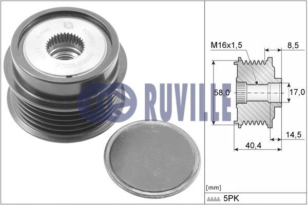 Ruville 58459 Freewheel clutch, alternator 58459: Buy near me in Poland at 2407.PL - Good price!