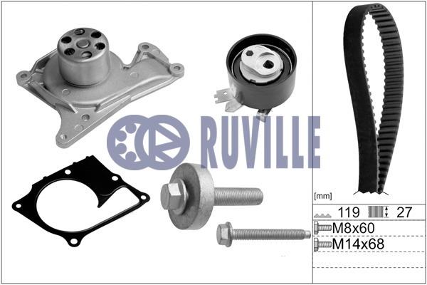 Ruville 55641701 TIMING BELT KIT WITH WATER PUMP 55641701: Buy near me in Poland at 2407.PL - Good price!