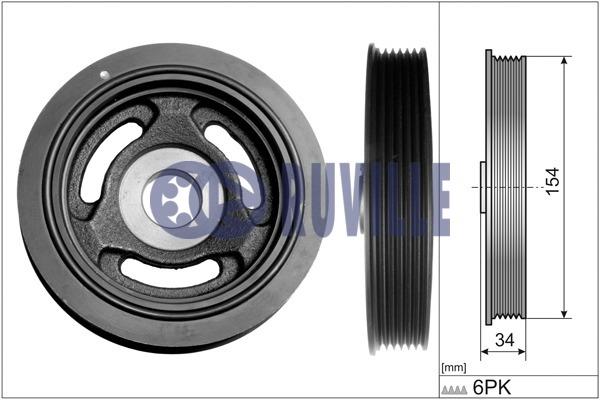 Ruville 515916 Pulley crankshaft 515916: Buy near me at 2407.PL in Poland at an Affordable price!