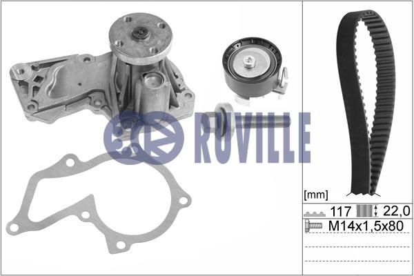 Ruville 57118701 TIMING BELT KIT WITH WATER PUMP 57118701: Buy near me in Poland at 2407.PL - Good price!