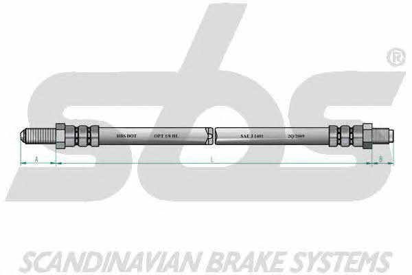SBS 1330852557 Тормозной шланг 1330852557: Отличная цена - Купить в Польше на 2407.PL!