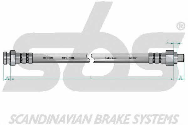 SBS 1330853337 Тормозной шланг 1330853337: Отличная цена - Купить в Польше на 2407.PL!