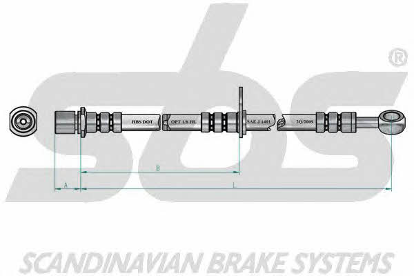 SBS 1330854413 Тормозной шланг 1330854413: Отличная цена - Купить в Польше на 2407.PL!