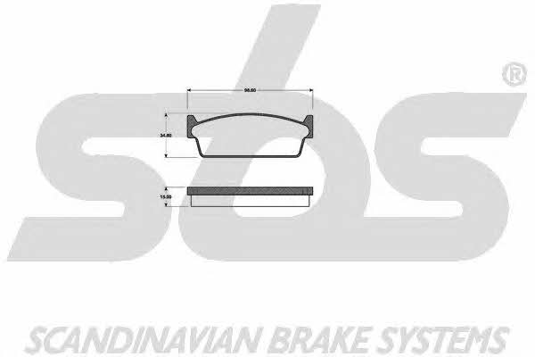 SBS 1501222233 Brake Pad Set, disc brake 1501222233: Buy near me in Poland at 2407.PL - Good price!