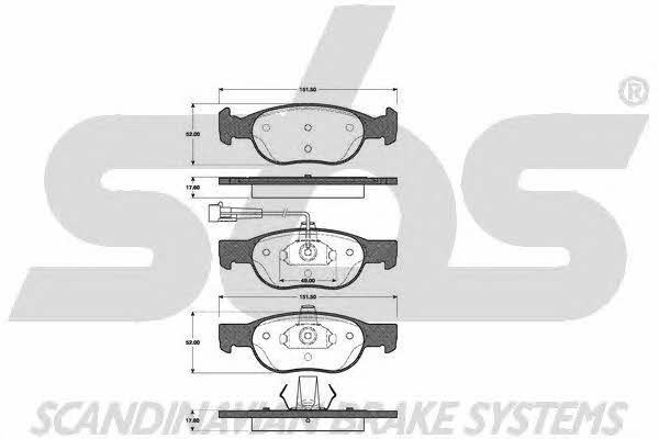 SBS 1501222339 Brake Pad Set, disc brake 1501222339: Buy near me in Poland at 2407.PL - Good price!