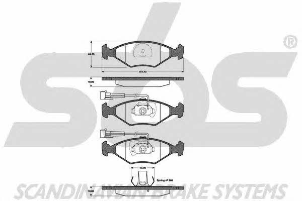 SBS 1501222359 Brake Pad Set, disc brake 1501222359: Buy near me in Poland at 2407.PL - Good price!