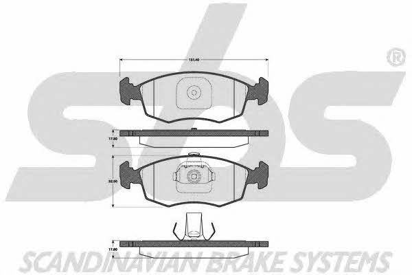 SBS 1501222362 Brake Pad Set, disc brake 1501222362: Buy near me in Poland at 2407.PL - Good price!