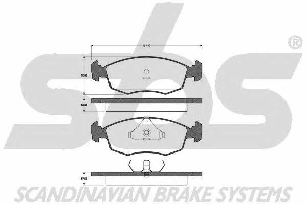 SBS 1501222516 Brake Pad Set, disc brake 1501222516: Buy near me in Poland at 2407.PL - Good price!