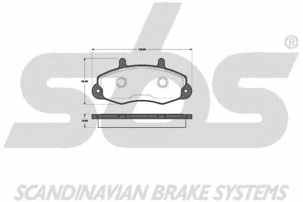 SBS 1501222521 Brake Pad Set, disc brake 1501222521: Buy near me in Poland at 2407.PL - Good price!