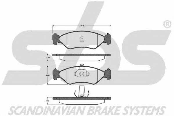 SBS 1501222535 Brake Pad Set, disc brake 1501222535: Buy near me in Poland at 2407.PL - Good price!