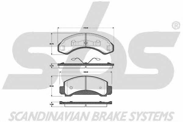 SBS 1501222547 Brake Pad Set, disc brake 1501222547: Buy near me in Poland at 2407.PL - Good price!