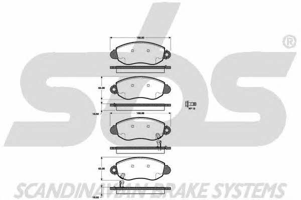 SBS 1501222559 Brake Pad Set, disc brake 1501222559: Buy near me in Poland at 2407.PL - Good price!