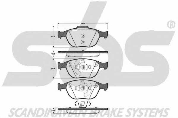 SBS 1501222560 Brake Pad Set, disc brake 1501222560: Buy near me in Poland at 2407.PL - Good price!