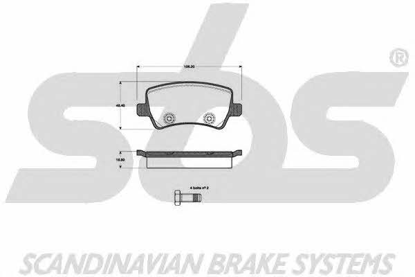 SBS 1501222571 Brake Pad Set, disc brake 1501222571: Buy near me in Poland at 2407.PL - Good price!
