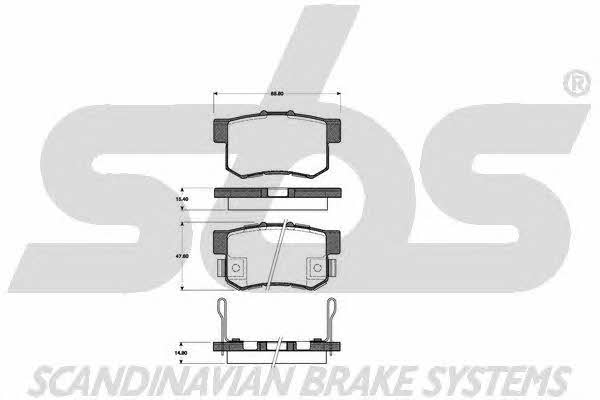 SBS 1501222634 Brake Pad Set, disc brake 1501222634: Buy near me in Poland at 2407.PL - Good price!