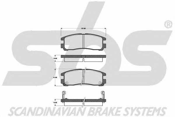 SBS 1501223016 Brake Pad Set, disc brake 1501223016: Buy near me in Poland at 2407.PL - Good price!