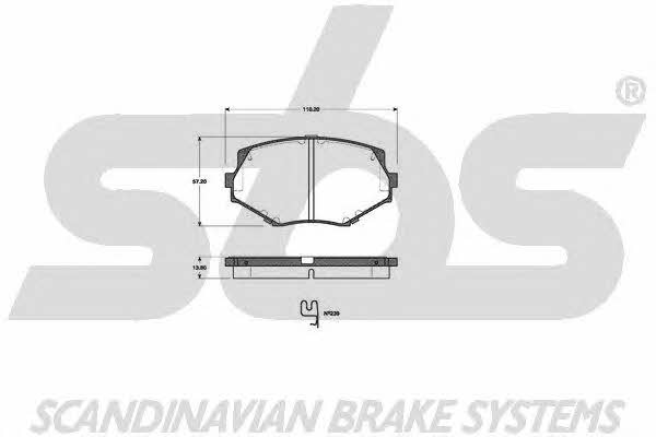 SBS 1501223234 Brake Pad Set, disc brake 1501223234: Buy near me in Poland at 2407.PL - Good price!
