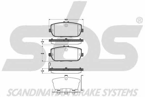 SBS 1501223253 Brake Pad Set, disc brake 1501223253: Buy near me in Poland at 2407.PL - Good price!