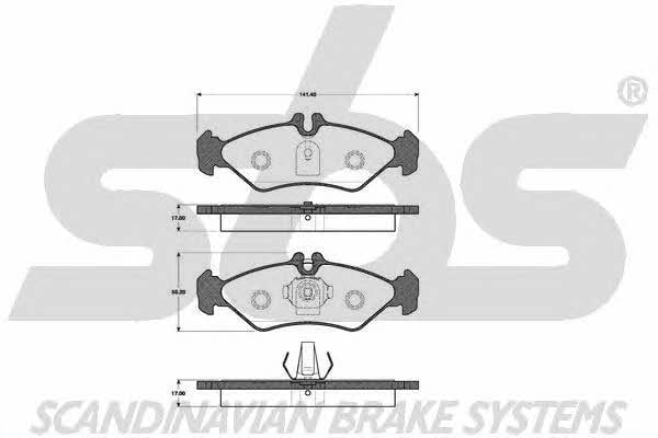 SBS 1501223328 Brake Pad Set, disc brake 1501223328: Buy near me in Poland at 2407.PL - Good price!