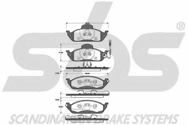 SBS 1501223342 Brake Pad Set, disc brake 1501223342: Buy near me in Poland at 2407.PL - Good price!