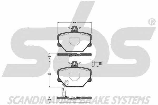 SBS 1501223344 Brake Pad Set, disc brake 1501223344: Buy near me in Poland at 2407.PL - Good price!