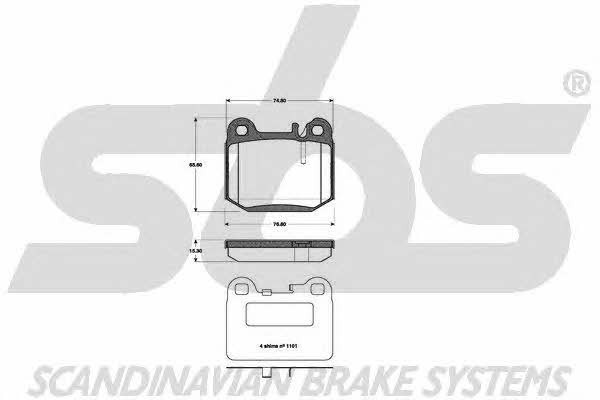 SBS 1501223350 Brake Pad Set, disc brake 1501223350: Buy near me in Poland at 2407.PL - Good price!