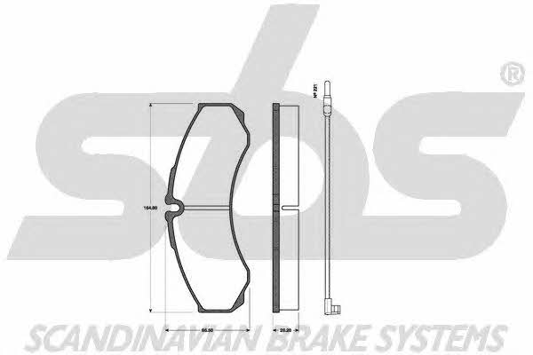 SBS 1501223358 Brake Pad Set, disc brake 1501223358: Buy near me in Poland at 2407.PL - Good price!
