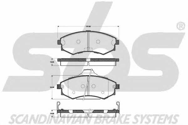 SBS 1501223418 Brake Pad Set, disc brake 1501223418: Buy near me in Poland at 2407.PL - Good price!