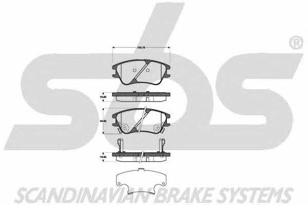 SBS 1501223426 Brake Pad Set, disc brake 1501223426: Buy near me in Poland at 2407.PL - Good price!