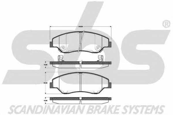 SBS 1501223505 Brake Pad Set, disc brake 1501223505: Buy near me in Poland at 2407.PL - Good price!