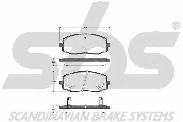 SBS 1501223513 Brake Pad Set, disc brake 1501223513: Buy near me in Poland at 2407.PL - Good price!