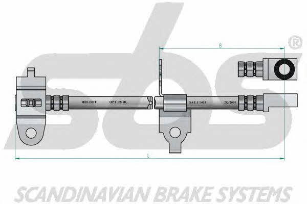 SBS 13308525126 Тормозной шланг 13308525126: Отличная цена - Купить в Польше на 2407.PL!