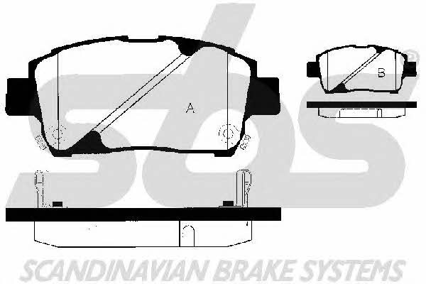 SBS 1501224552 Brake Pad Set, disc brake 1501224552: Buy near me in Poland at 2407.PL - Good price!