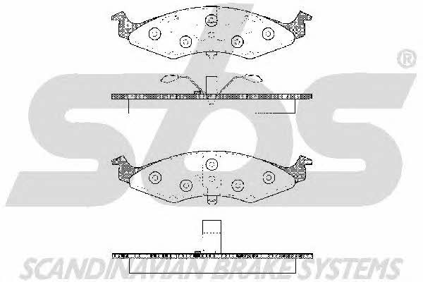 SBS 1501229313 Brake Pad Set, disc brake 1501229313: Buy near me in Poland at 2407.PL - Good price!