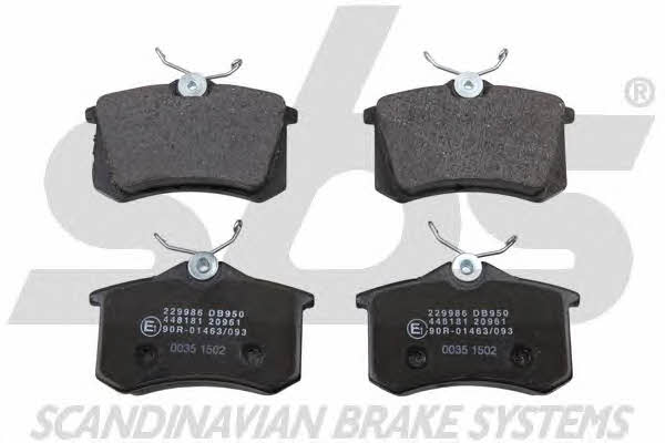 SBS 1501229986 Rear disc brake pads, set 1501229986: Buy near me in Poland at 2407.PL - Good price!