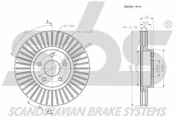 SBS 1815202581 Innenbelüftete Bremsscheibe vorne 1815202581: Kaufen Sie zu einem guten Preis in Polen bei 2407.PL!