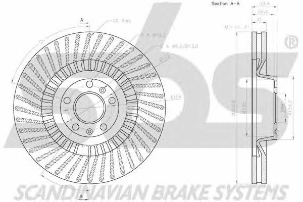 SBS 18152047125 Front brake disc ventilated 18152047125: Buy near me at 2407.PL in Poland at an Affordable price!