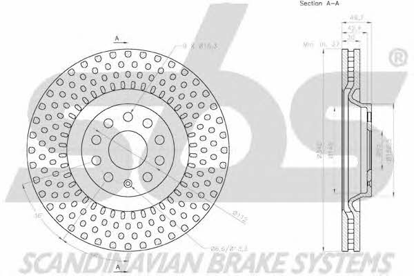 SBS 18152047141 Front brake disc ventilated 18152047141: Buy near me in Poland at 2407.PL - Good price!