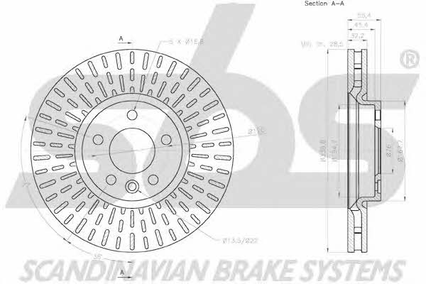 SBS 18152047145 Front brake disc ventilated 18152047145: Buy near me in Poland at 2407.PL - Good price!